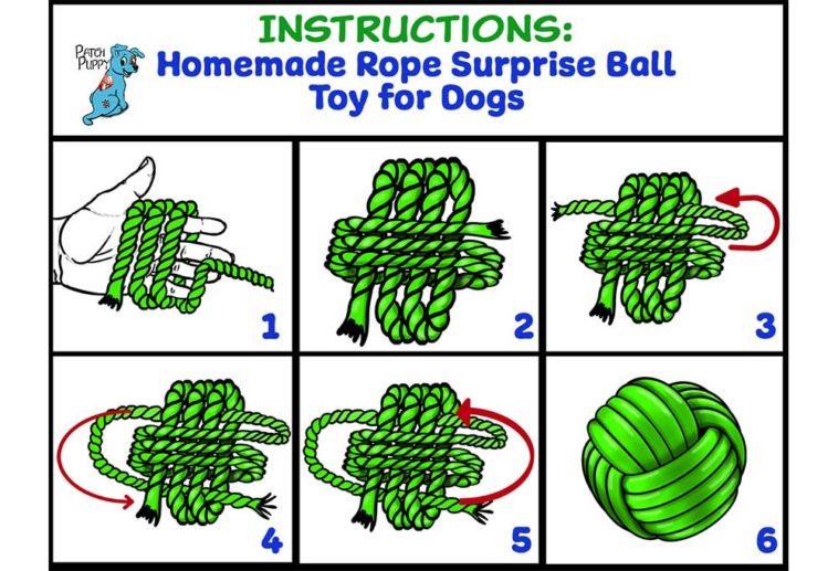 DIY Rope Surprise Ball Toys for Dogs step by step instructions