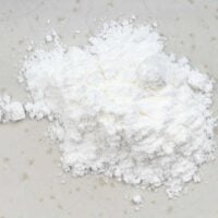 pile of baking soda on a marble counter